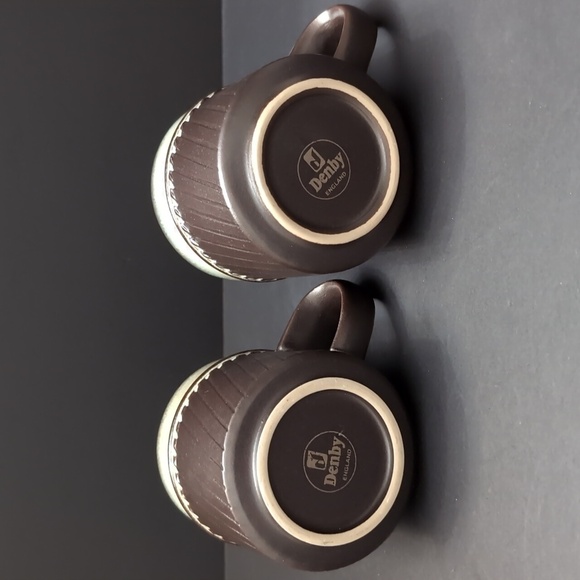 VGT,Denby Rondo, England Set Of 2 Rustic Ceramic Tea Cups. - Picture 6 of 9